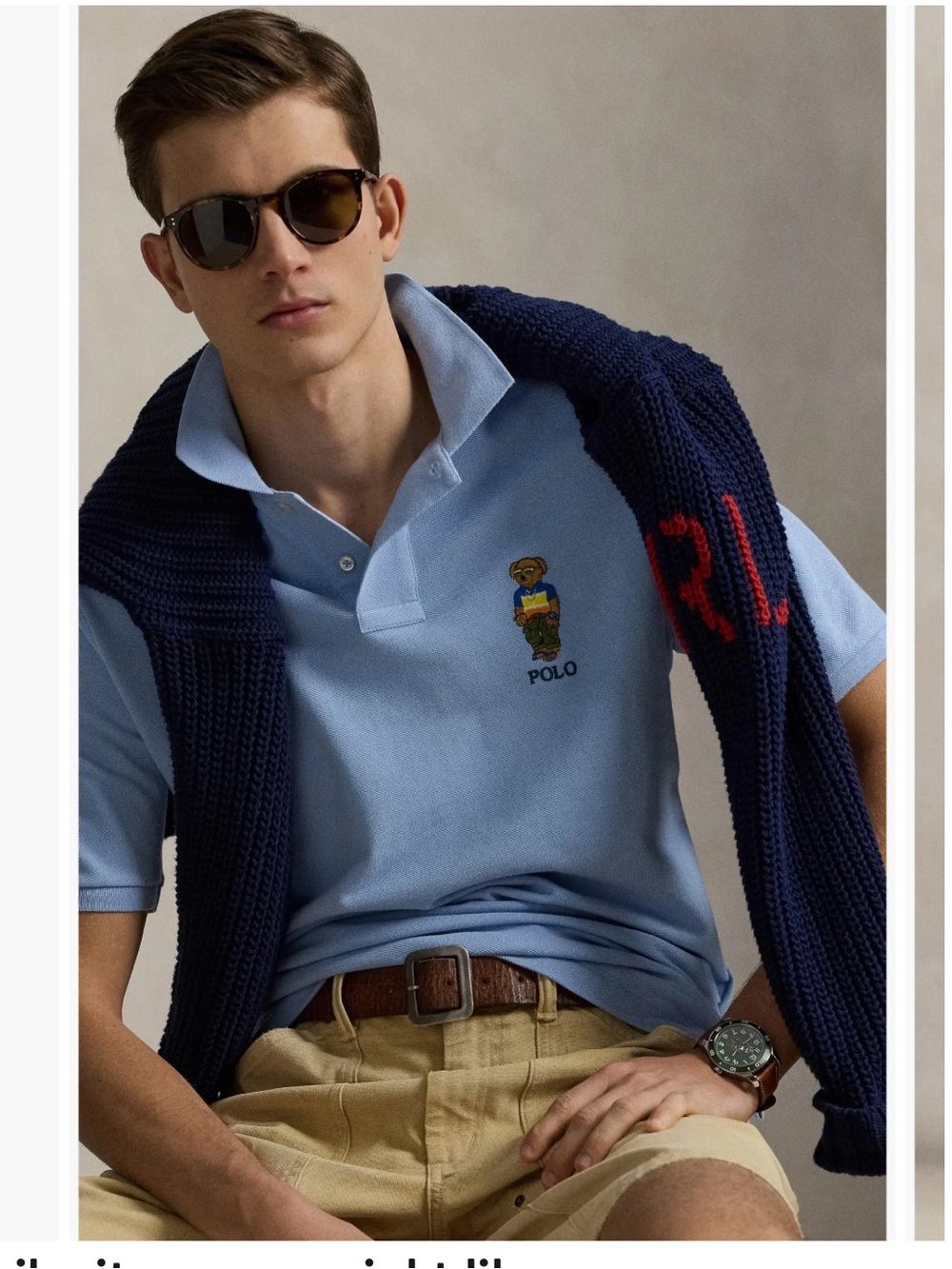 NWT Polo Ralph Lauren Classic Fit Polo Bear Cotton Piqué Polo